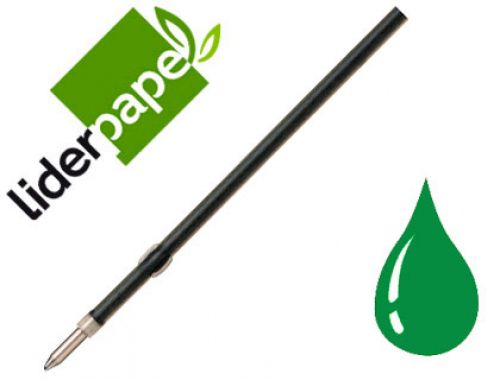 Recarga esferografica liderpapel gummy touch retratil 1,0 mm tinta verde pack 10 unidades , Liderpapel , 68794 , 8423473687943